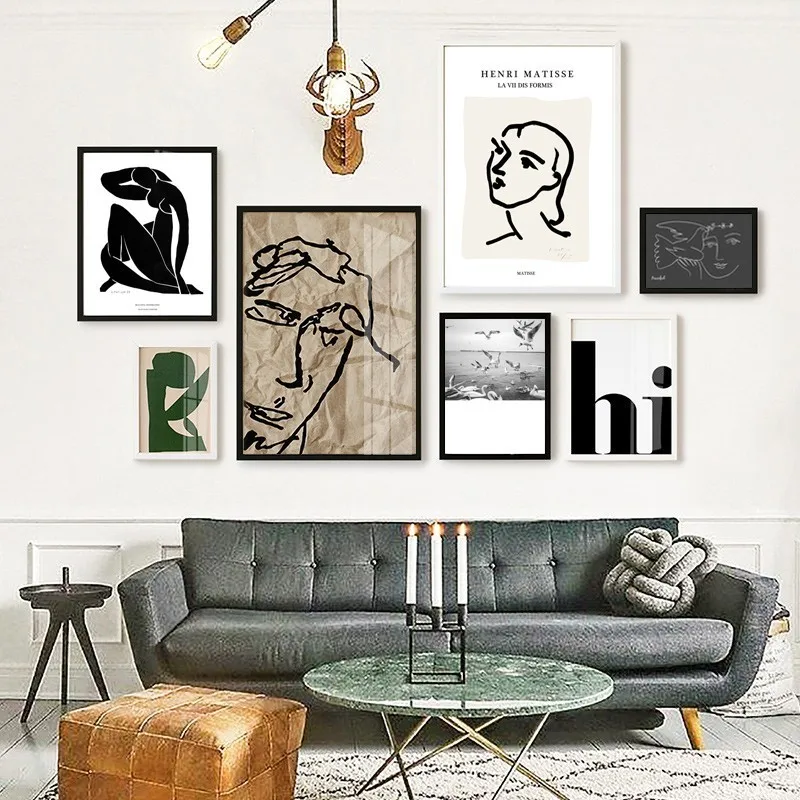 

HD Prints Nordic Modern Home Decor Abstract Girl Wall Art Canvas Painting Pictures Poster For Living Room Watercolor Modular