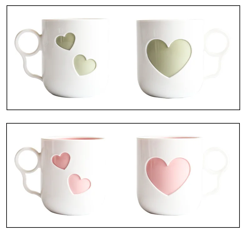 Первая любовь, сердце, креативная парная чашка, пара из 1314 пар, зубная кружка, Набор чашек, пластиковая домашняя моющая чашка