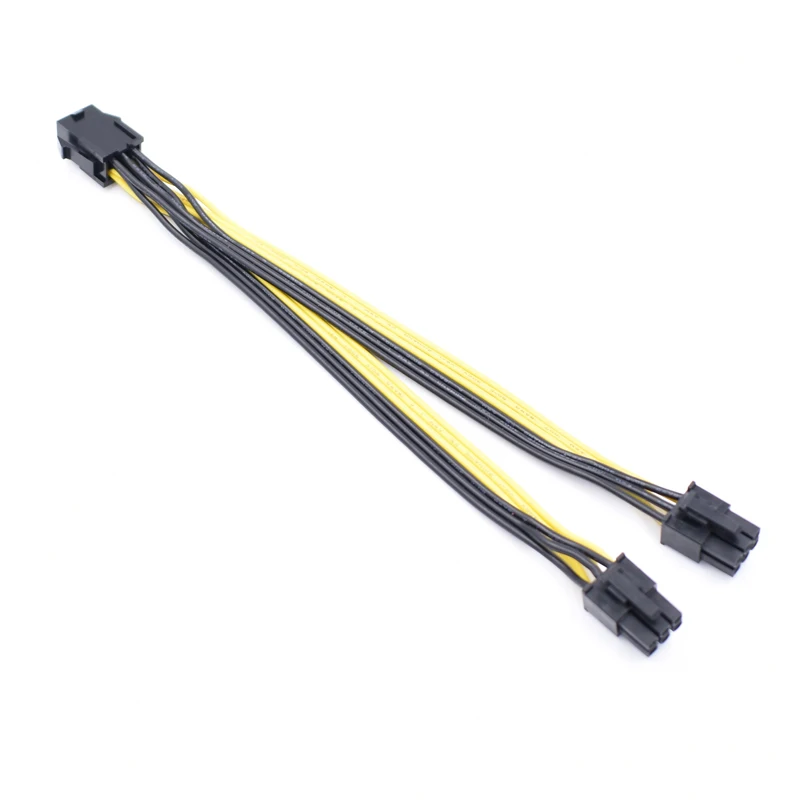 20 см PCI Express Power 6 контактный на двойной PCIe Графический ГП VGA Y Сплиттер