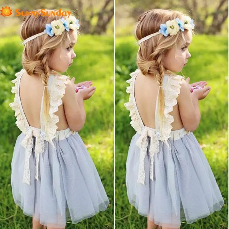 Лидер продаж 2020 кружевное платье без рукавов для девочек детская одежда