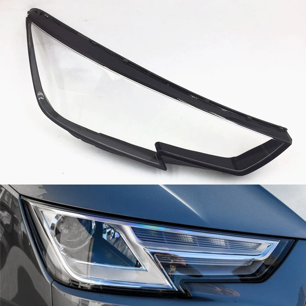 Для Audi A4L Крышка для фар автомобиля крышка для фары прозрачная Замена Передняя Крышка для авто - Цвет: Passenger Sider