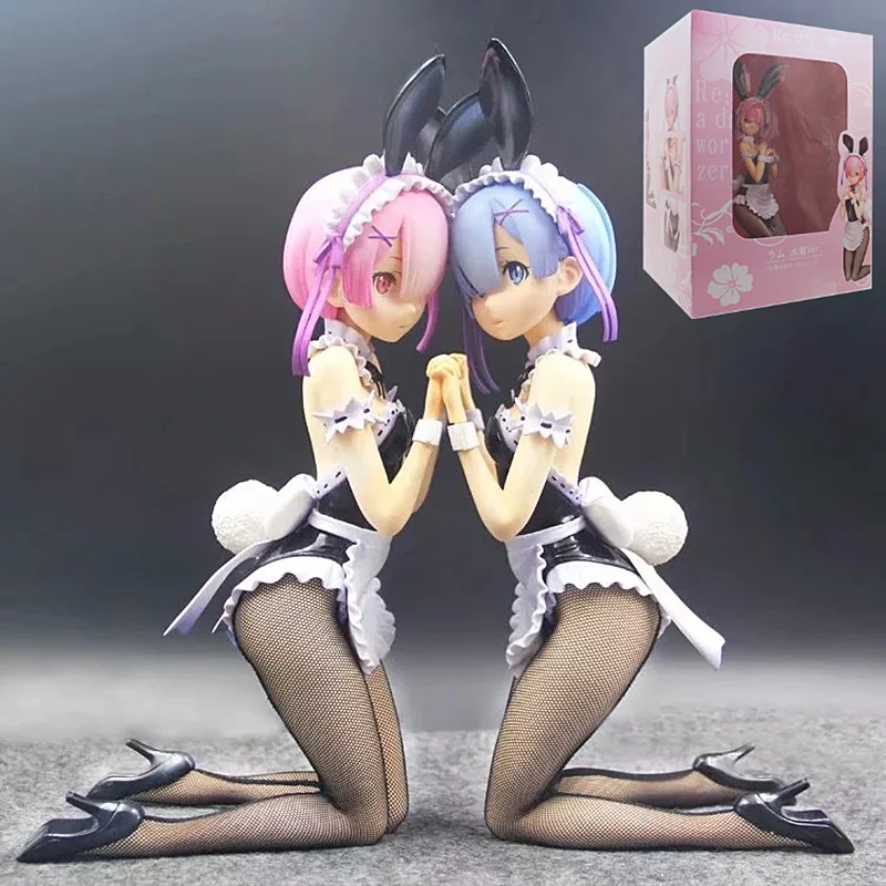 30cm Anime Relife In A Different World From Zero Ram&rem Figure Maid Outfit Bunny Girl Ram