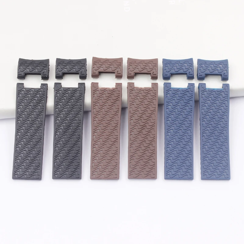 

Watch Accessories Silicone Strap For Athens Ulysse Nardin Diving 263 Series Men's arc Curved 22mm no Metal-free Accessories