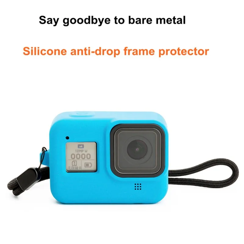 Мягкий Тонкий Пыленепроницаемый силиконовый защитный чехол с ремешком для камеры Gopro Hero 8