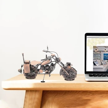 

29cm Iron Art European Style Desktop Home Decor Motorcycle Ornament Die Cast Souvenir Sculpture Practical Multifunction Gifts