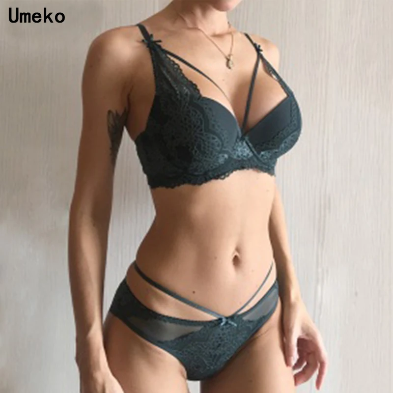 Umeko, новинка, женское нижнее белье, женский сексуальный комплект нижнего белья, летний кружевной комплект нижнего белья пуш-ап, прозрачные трусики, нижнее белье с эффектом пуш-ап