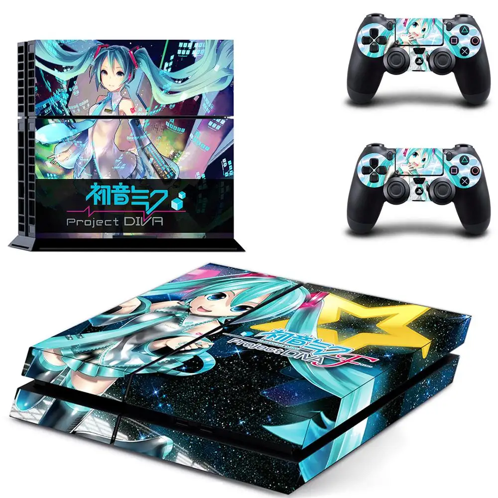 Hatsune Miku PS4 наклейка s Play station 4 кожа PS 4 наклейка Наклейки Обложка для playstation 4 PS4 консоль и контроллер Кожа винил - Цвет: GYTM1370