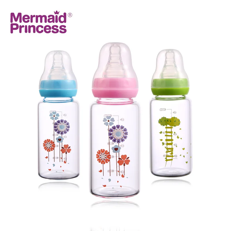 

Mermaid Princess Creative Crystal Diamond Soother Adult 150ml Glass Feeding Bottles Maternal And Child Supplies