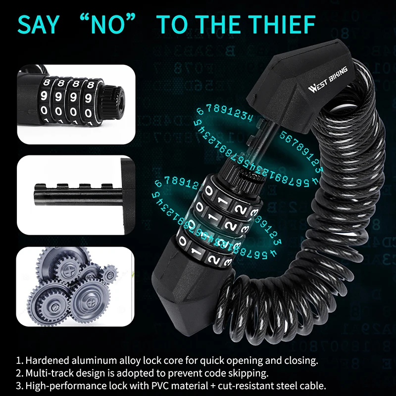 Blocco Casco Antifurto 4 Cifre Password Blocco Bicicletta Scooter Moto Blocco Cavo Portatile Per Yamaha Mt125 Namx 125 155 Nvx