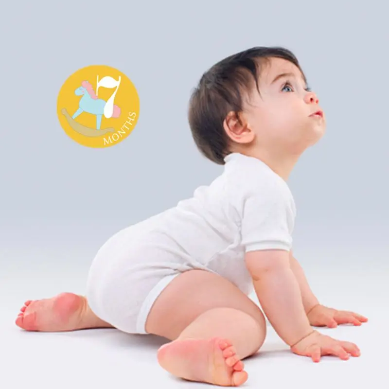 Newborn Milestone Month Sticker Baby Boys Girls Photo Photography Props E65D