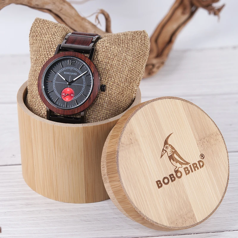 Женские наручные часы BOBO BIRD женские из дерева кварцевые с металлической