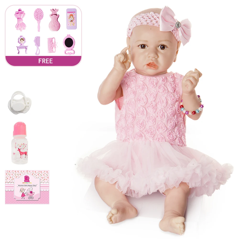 

20"50cm Soft Vinyl Body Toys for Girls Bebe Reborn Doll Kids Birthday Christmas Gift Reborn Toddle Doll Full Body Silicone Baby