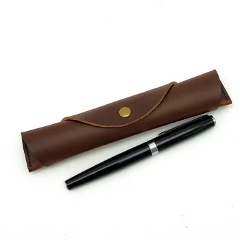 

New Retro simple pressure resistant single pen storage ball point pen protective cover water pen pencil bag high grade gift