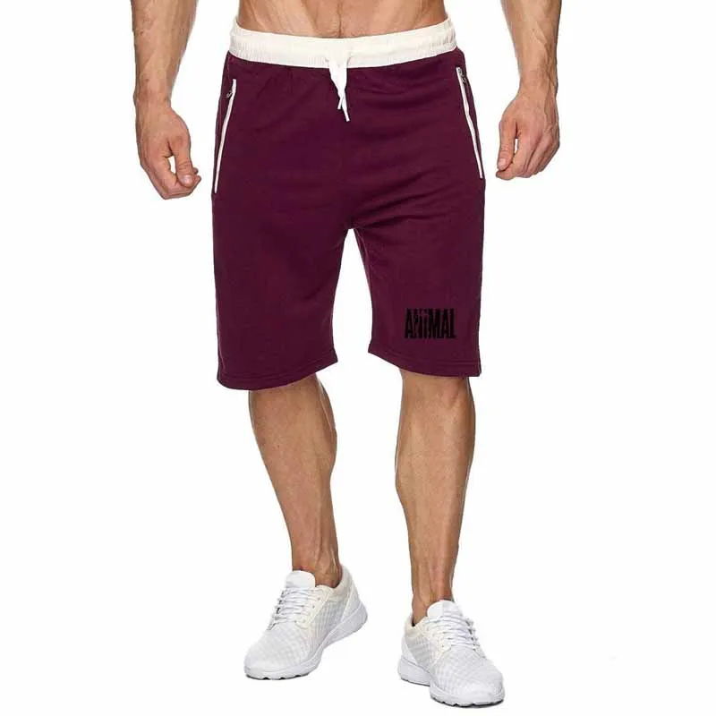 Wine red-black Крутой теплый тренажерный зал baumwolle kurz masculino laufsport Бег Спорт фитнес бодибилдинг спортивные herren спортивные тренировки k - Цвет: Wine red-black