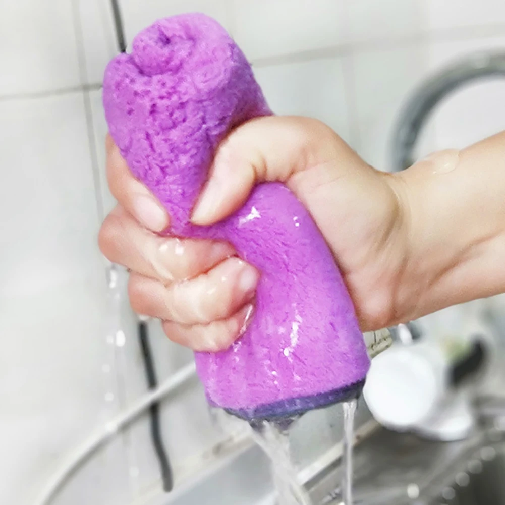 40# супер абсорбирующее двухцветное чистое полотенце для рук салфетка Висячие аксессуары для ванной кухни Чистка посуды сушильная мочалка