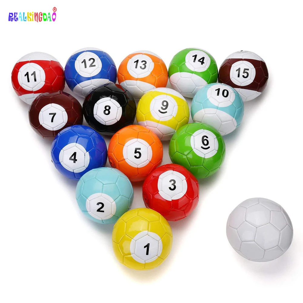 Size 2 2#3#4#5#16 штук много СНУК футбольный мяч, бильярдный мяч, снукер футбол для Snookball игры - Цвет: Size 2