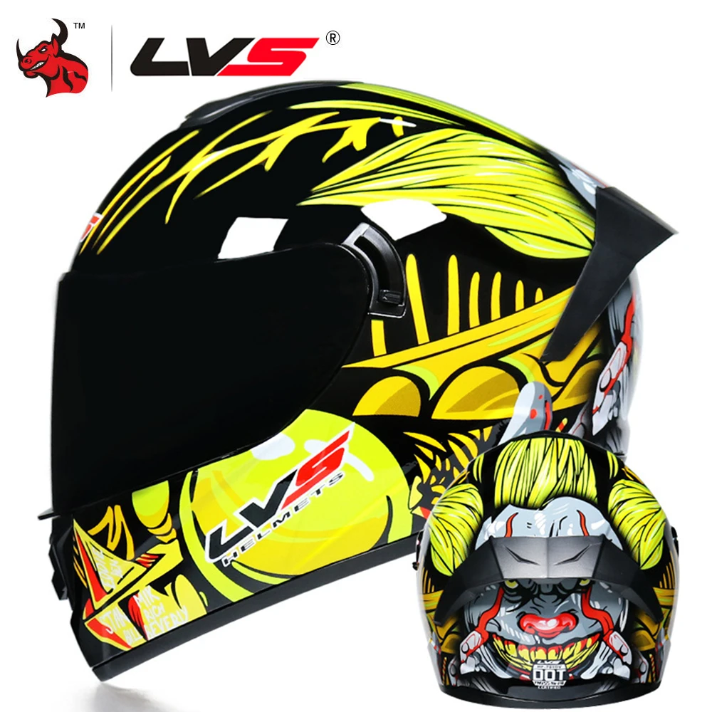 LVS новый шлем для мотоциклистов Casco мотокросса с полным лицевым покрытием двойной