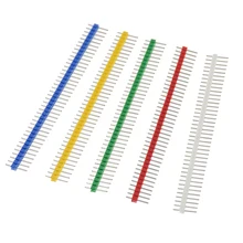10 Uds 3A Pin conector macho 2,54mm tira de conectores de pines sola fila 40 Kit de conectores de pines para la placa PCB 40Pin 1x40P frágil