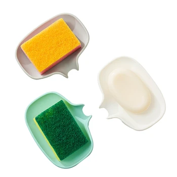 

Silicone Soap Dish Household Multifunctional Silicone Soap Dish Soap Holder Commodity Shelf Sponge Storage Rack