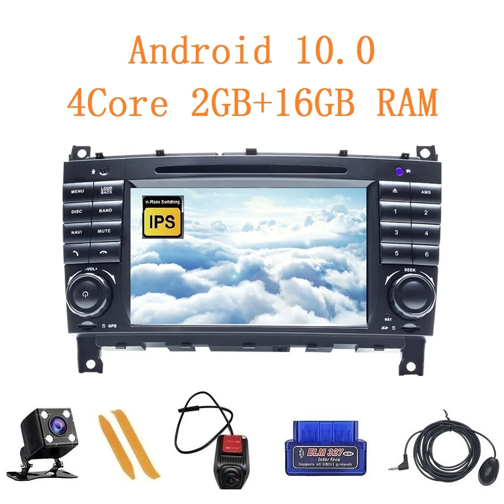 Автомобильный медиаплеер ZLTOOPAI Android 10 для Mercedes Benz W203 W209 W219 A160 C180 C200 CLK200