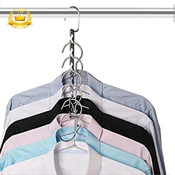 

5Pcs Metal Magic Wonder Closet Hangers Coat Clothes Jacket Organize Hanger Space Saving Hangers