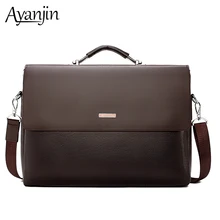 Мужской деловой портфель, Офисная водонепроницаемая сумка для ноутбука 13, 13,3, 14 дюймов, мужская сумка из искусственной кожи, портативный чехол, мужские сумки-мессенджеры