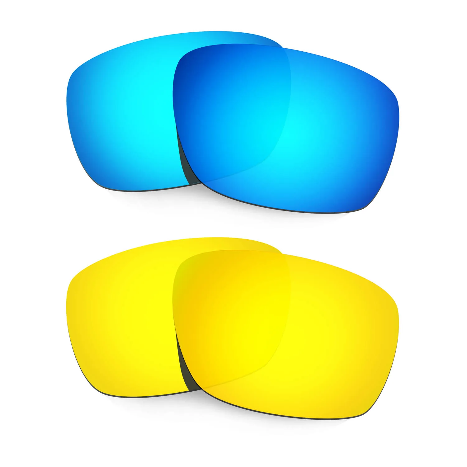 

HKUCO Polarized Replacement Lenses For Tinfoil Carbon Sunglasses Blue/Gold 2 Pairs