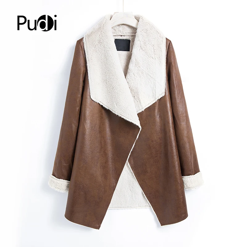 Vente Pudi décontracté veste 2019 automne printemps femme ong manteau pardessus marron noir couleur QY01