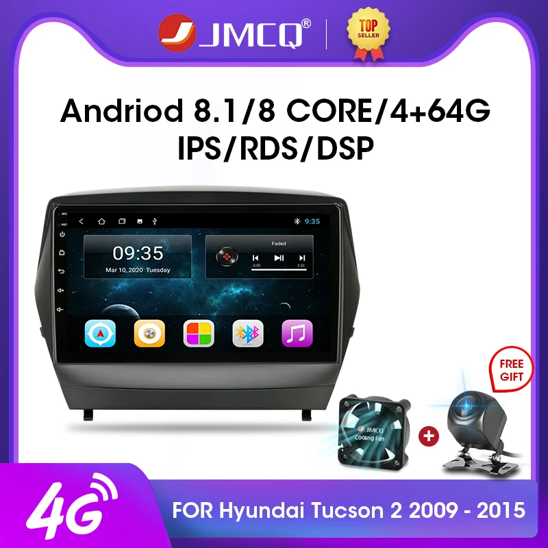 

JMCQ 2DIN 9" 2G+32G Android 9.0 DSP Car Radio Multimedia Video Player For Hyundai Tucson 2 LM IX35 2009-2015 Navigation GPS