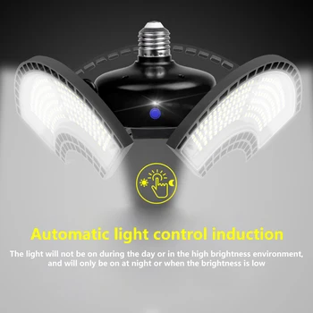 

Practical Garage Lights 288LED 7044LM Ceiling Waterproof Foldable Lamp Lights for Household Warehouse Embellishment