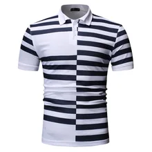 Летний Стиль AliExpress EBay Мужская Повседневная модная полосатая рубашка поло T539