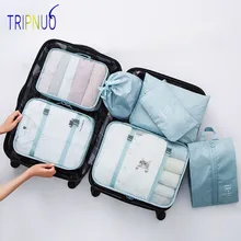 8, 7, 6 шт./компл. путешествия комплекты с сумкой Водонепроницаемый Упаковка Куб Портативный одежда сортировать чехол Для мужчин/Для женщин Чемодан Организатор сумка аксессуары