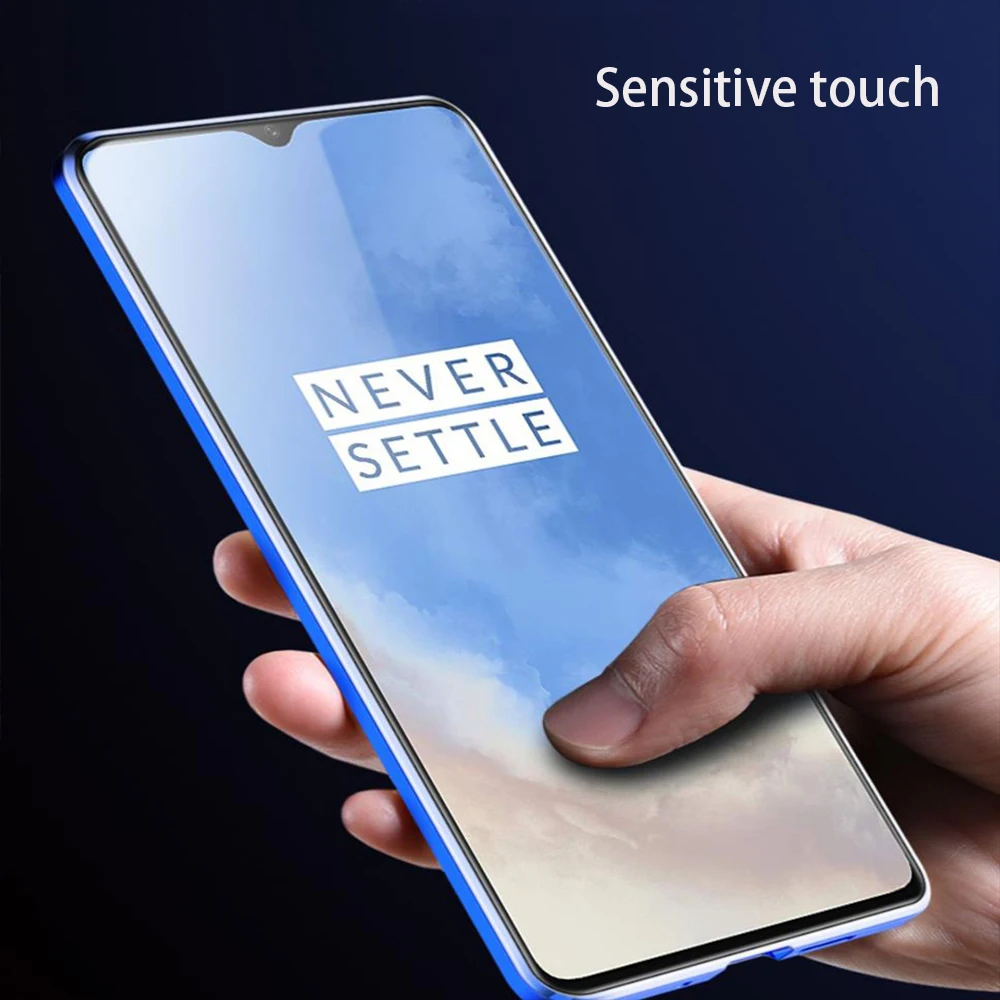 Магнитный чехол для Oneplus 7T 7 Pro 7, чехол, двусторонняя стеклянная металлическая рамка, 360, полная Защита, Чехол для Oneplus 7T Funda