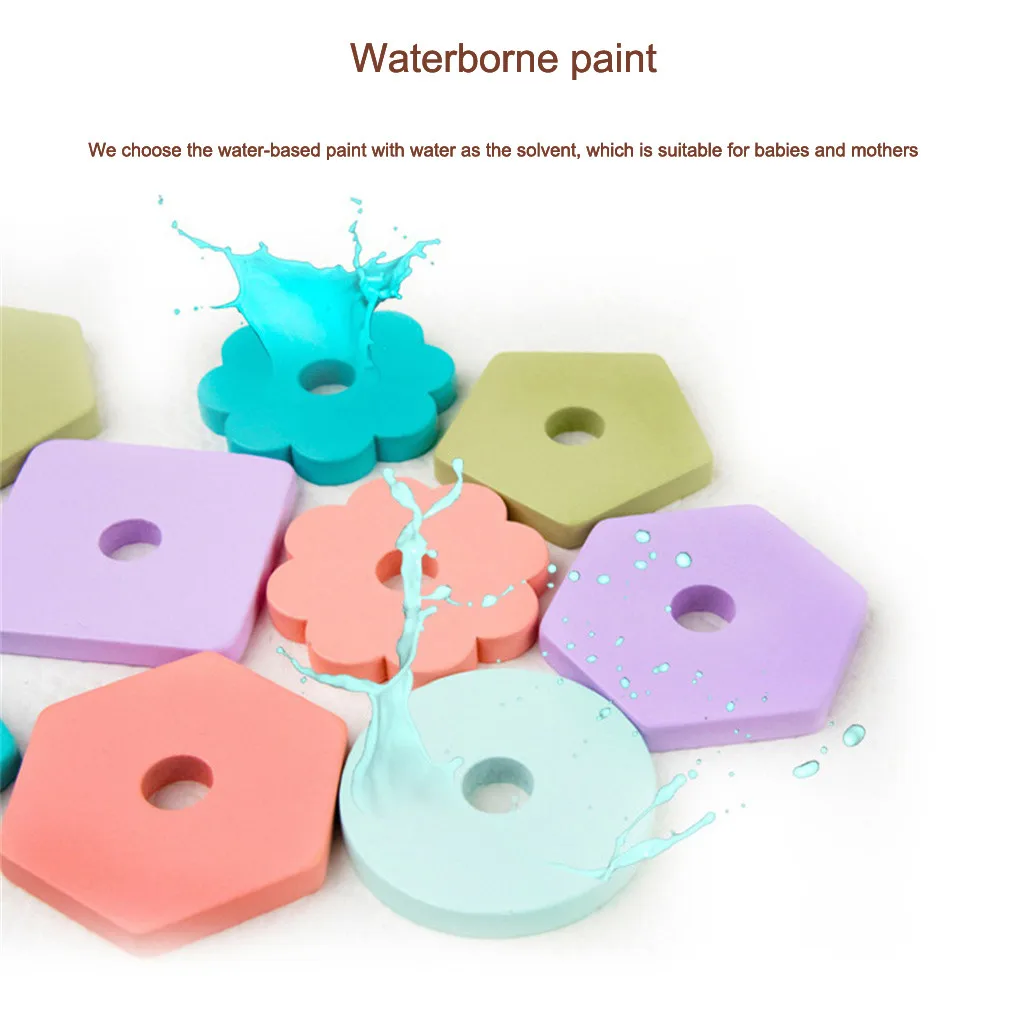 Детская головоломка для раннего обучения, геометрическая форма, когнитивный строительный блок, головоломка, деревянные развивающие игрушки для детей дошкольного возраста