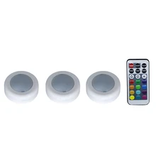 Беспроводной светодиодный светильник s Rgb 12 цветов с регулируемой яркостью и сенсором, светодиодная подсветка под шкаф для закрытого гардероба, лестницы, коридора, ночника