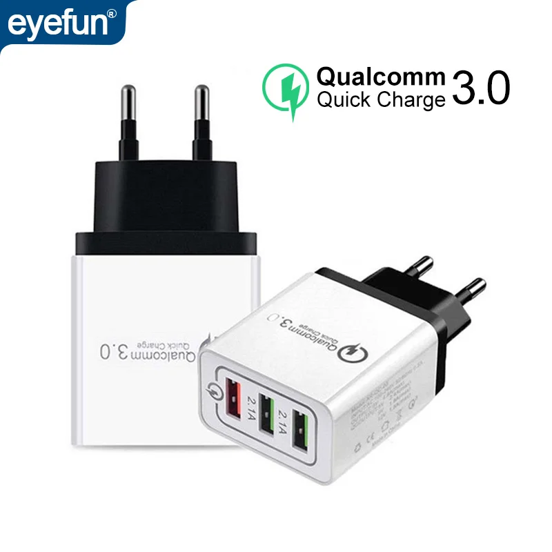 Быстрое зарядное устройство Eyefun QC3.0 умное быстрое USB для мобильного телефона