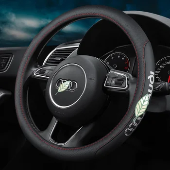 

Car Steering Wheel Cover Anti-Slip for Audi Q2 Q3 Q5 Q7 Q8 R8 A1 A3 A4 A5 A6 A7 A8 S4 S3 S5 S6 S8 Logo 38cm Accessories