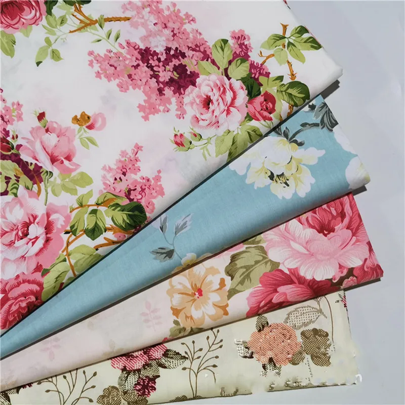 Big Rosy 100 Cotton Fabric Cotton Bed Sheet Cloth DIY Sewing Quilting