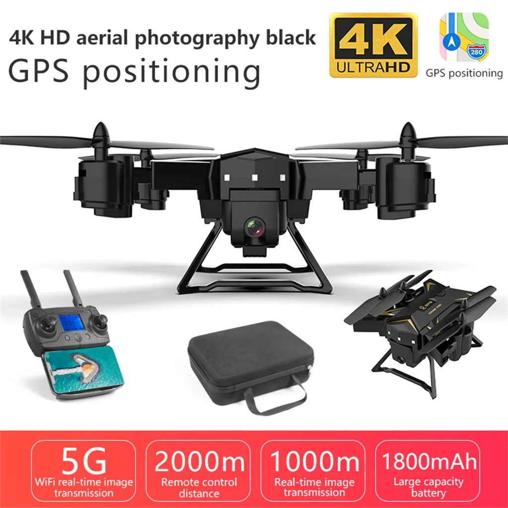 Профессиональный складной Дрон с GPS KY601G 4K HD камера 5G wifi FPV Дрон светодиодный 2,4G 4CH 1,8 на расстояние км 20 минут полета RC Квадрокоптер