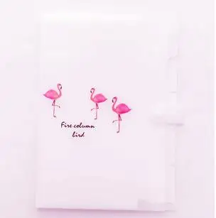 5 Сетка Сумка для документов Фламинго напечатаны A4 папка для файлов конфетный цвет Широкий кошелек Портативная бумага для органайзера канцелярские принадлежности - Color: White flamingo
