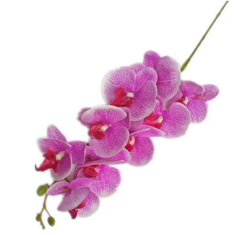 6Pcs Fake Single Stem Orchid 7/9 headsSimulation Real Touch Phalaenopsis for Decorative Artificial Flower | Дом и сад