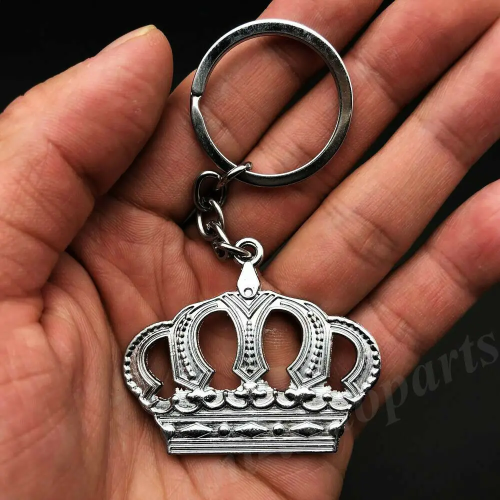3D Metal Crown Luxury VIP JP JDM Auto Car Keyring Keychain Key Chain Ring