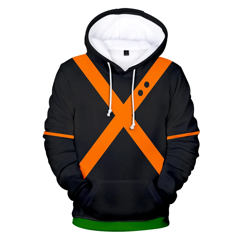 Popular Hip Hop Autumn Hoodies Boy/girl Pullovers Uniform Hoodie Cartoon Role Play Sweatshirt Tops My Hero Academia 3D Anime | Мужская
