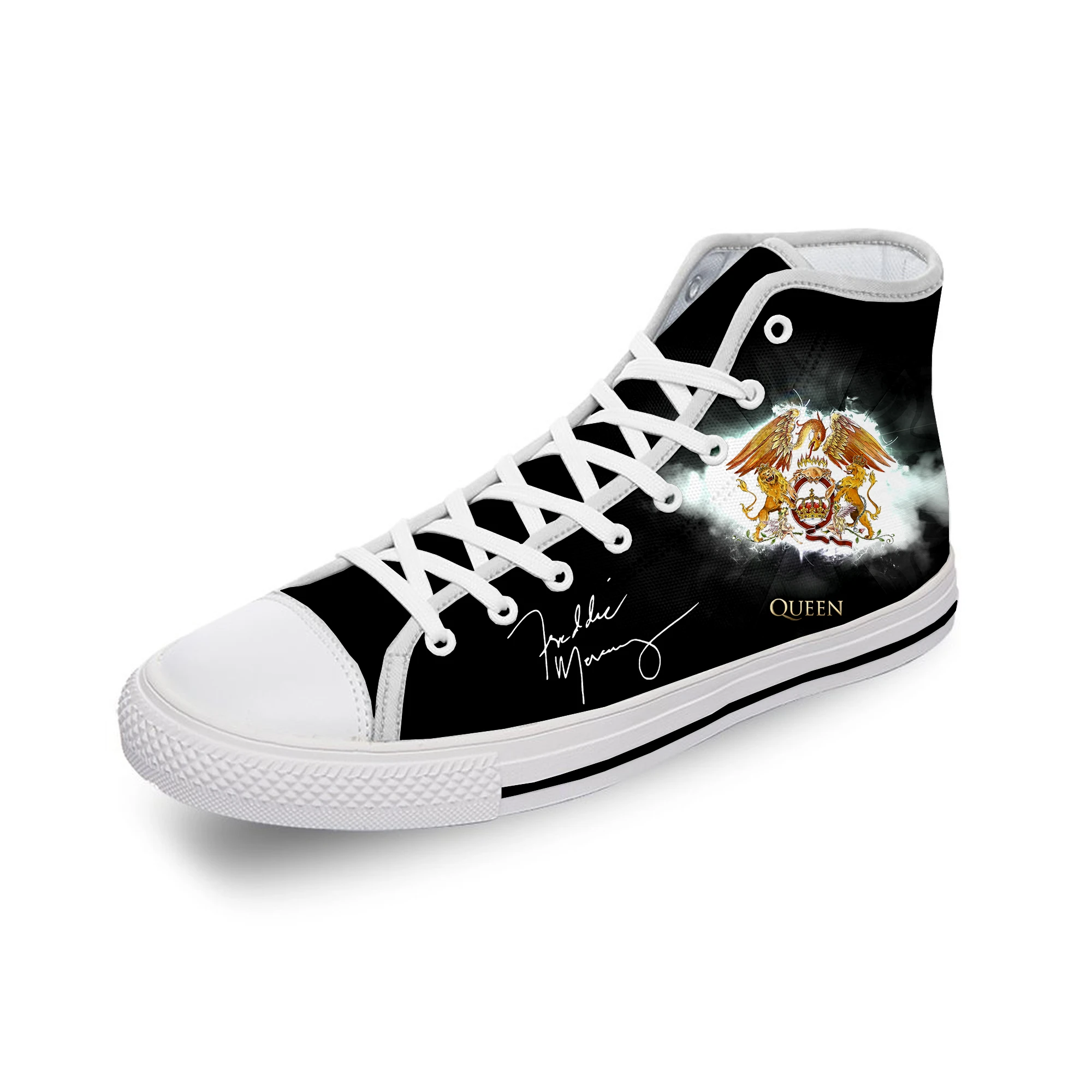 Queen Freddie Mercury Zapatillas de lona con 3D para hombre y mujer, zapatos ligeros y transpirables de tela blanca, a la moda|Zapatos informales de hombre| - AliExpress