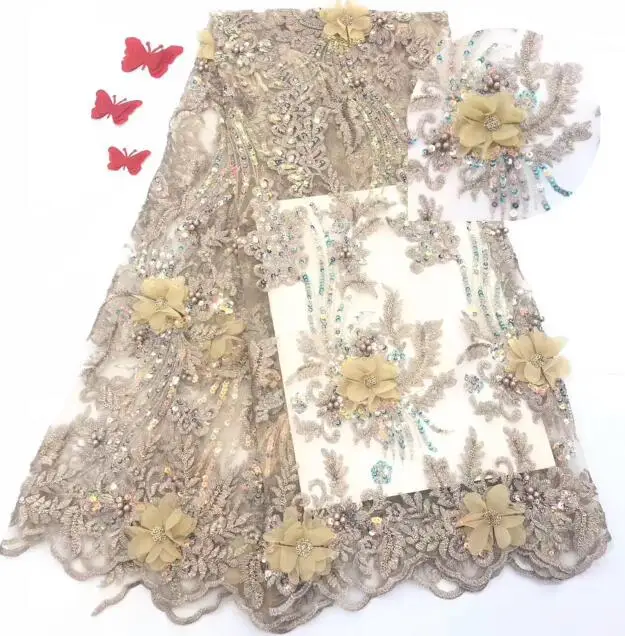 

best quality 3d flower tulle mesh lace for sawing 5yards JIANXI.C-96206 embroidery net fabric
