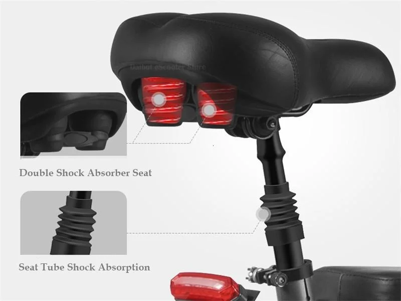 Electric Bikes Adults Two Wheels Electric Bicycles 36V 250W 20KMH 10.4AH Parent Child Portable Electric Scooter With Two Seat  (17)