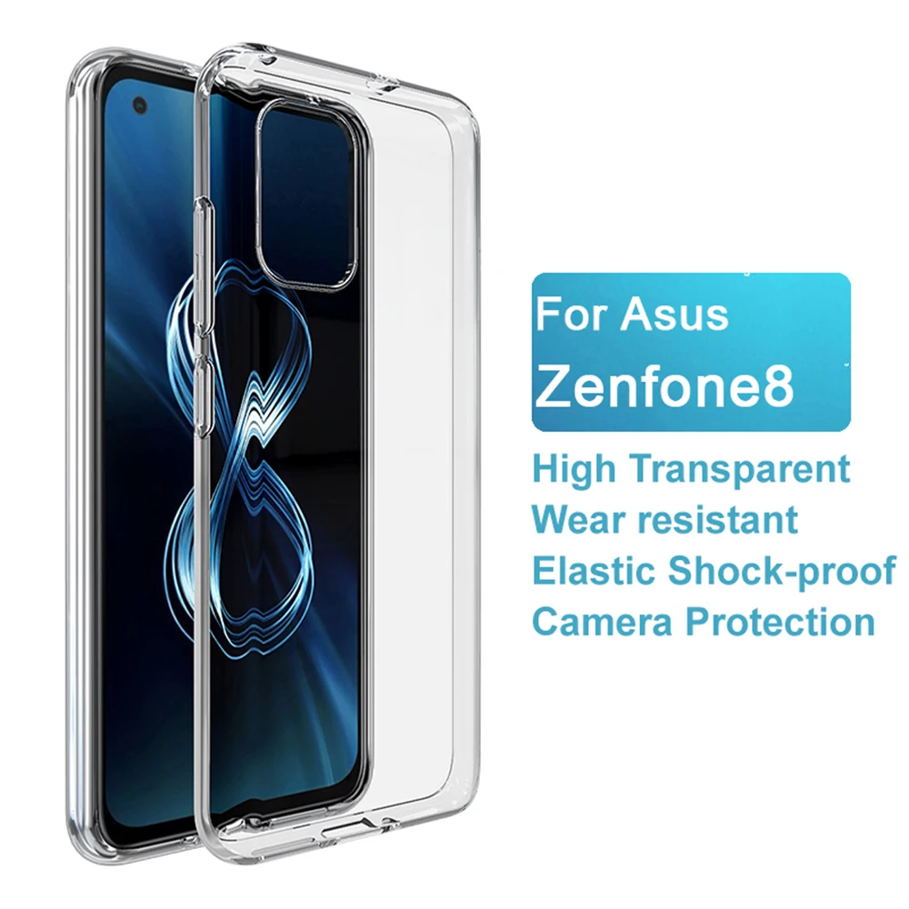 렌즈 보호 후면 커버, ASUS Zenfone 8 ZS590KS, 소프트 TPU 실리콘 휴대폰 케이스, Zenfone8 충격 방지, 고품질
