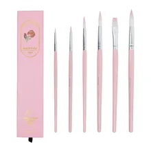 6 шт. профессиональная художественная кисть Набор Рисование акварелью краска ing Кисть ручка художественные принадлежности розовый подарок для девочки
