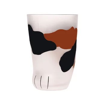 

Home Office Milk Coffee Cup Cat Claw Cup Cat Feet Cup Frosted Glass Cat Palm Coffee Milk Cups. A01