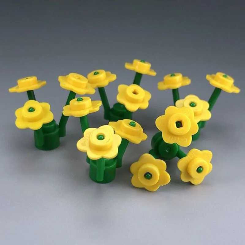 100Pcsset Flowers Plants Petal Grass Building Blocks Compatible with Brands MOC Accessories Bricks DIY Educaitonal Kids Toys (13)